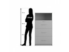 Flexeo® Schrank 3 große Schubladen oben 1 Fach = 4 Ordnerhöhen
