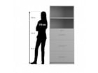 Flexeo® Schrank 3 große Schubladen oben 2 Fächer = 5 Ordnerhöhen
