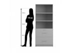 Flexeo® Schrank 2 große Schubladen oben 3 Fächer = 5 Ordnerhöhen