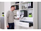 Flexeo® Schrank 6 kleine Schubladen oben 3 Fächer = 6 Ordnerhöhen