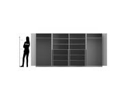 Flexeo® Systemschrankwand 2 Garderobenstangen 14 Fächer 4