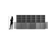 Flexeo® Systemschrankwand 96 kleine Boxen 18 Fächer 6 Halbtüren 2