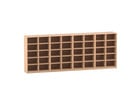 Flexeo® Bibliotheksregal 40 Fächer mittelhoch Breite 377 6 cm