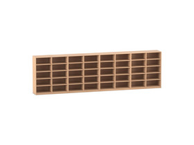 Flexeo® Bibliotheksregal, 40 Fächer, mittelhoch, Breite 505,6 cm