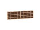 Flexeo® Bibliotheksregal 40 Fächer mittelhoch Breite 505 6 cm