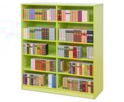 Flexeo® Bibliotheksregal 40 Fächer mittelhoch Breite 505 6 cm 2