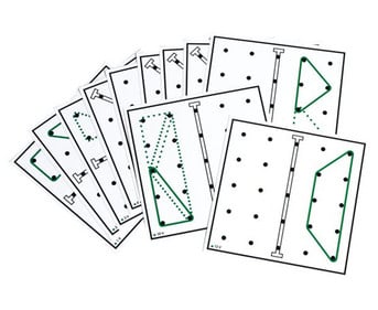 Betzold Karten für transparente Geometrie Boards Spiegelsymmetrie