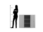 Flexeo® Eckschrank 3 Fächer 1 Tür