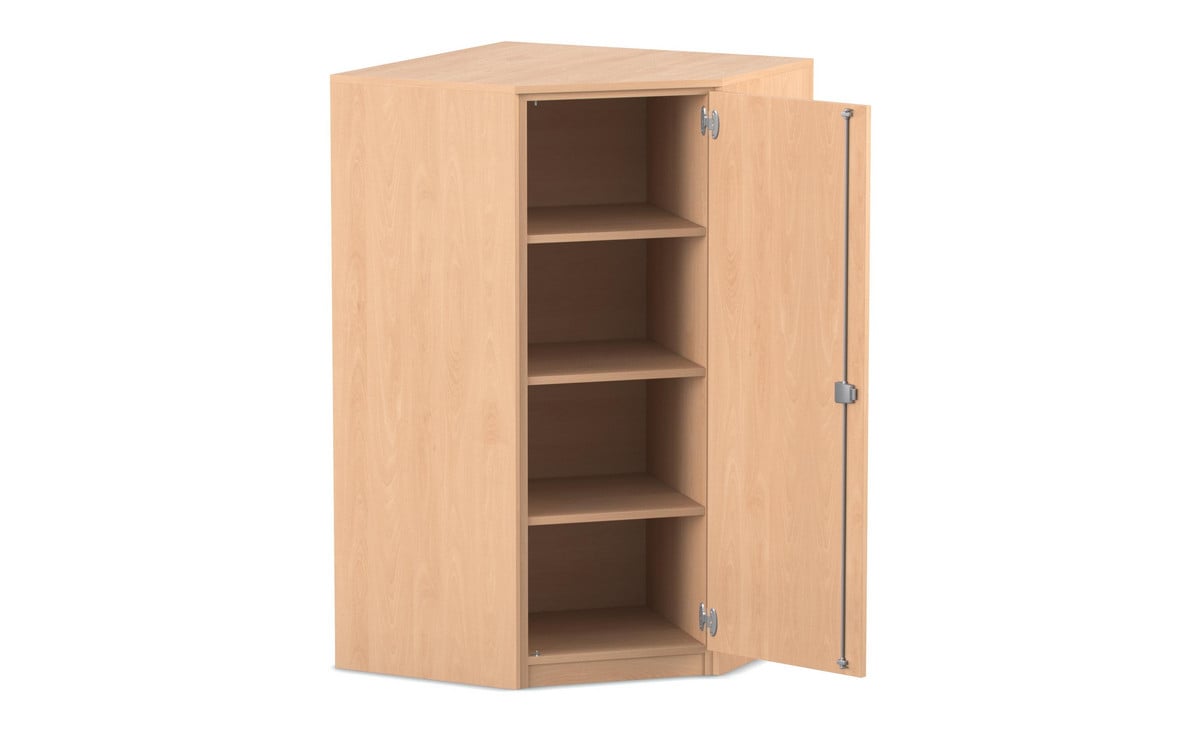 Flexeo® Eckschrank, 4 Fächer, 1 Tür