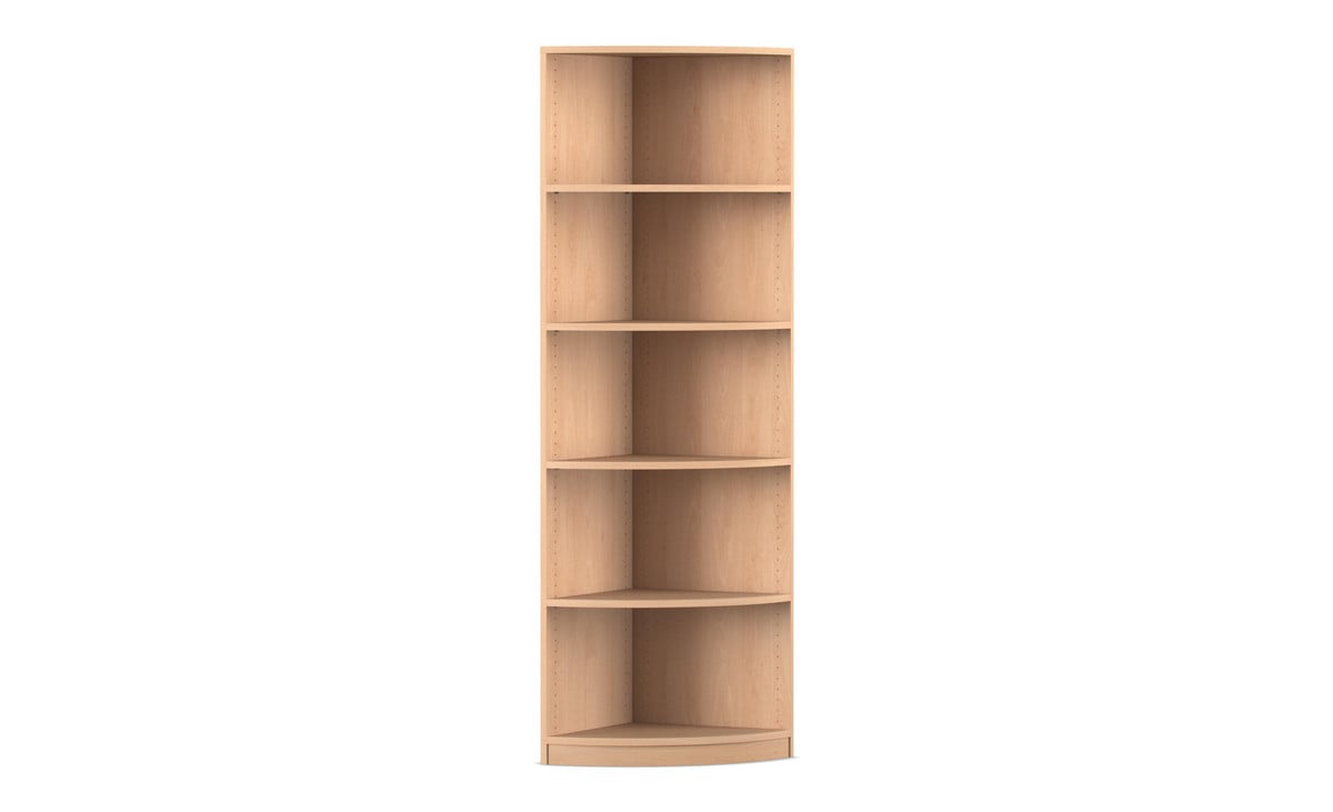 Flexeo® Abschlussregal rund, 5 Fächer