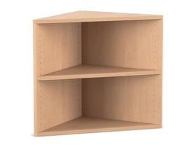Flexeo® Abschlussregal eckig, 2 Fächer