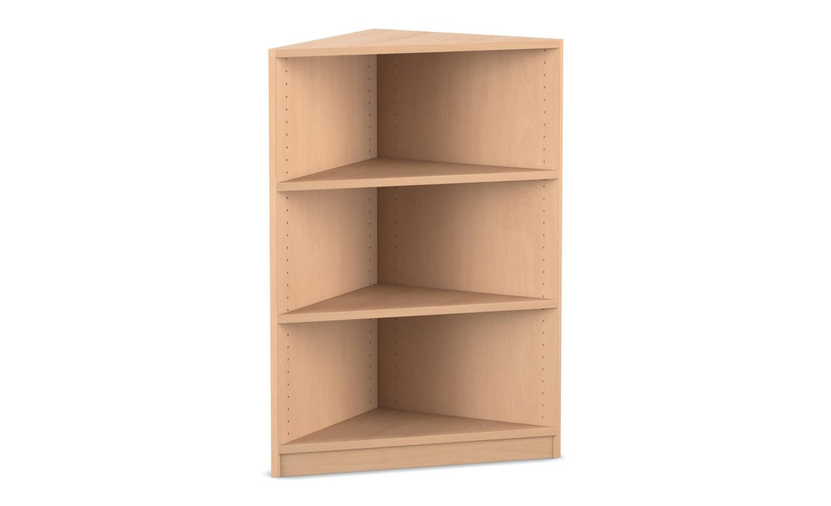 Flexeo® Abschlussregal eckig, 3 Fächer