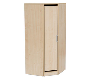 Flexeo® Garderoben Eckschrank Armadio 1 Tür mit Fachboden Höhe 130 4 cm