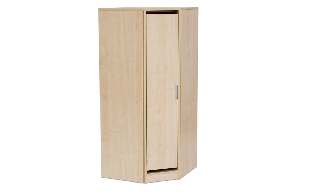 Flexeo® Garderoben-Eckschrank „Armadio“, 1 Tür, mit Fachboden, Höhe 154,8 cm