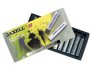 Pastellkreiden, 12 Farben, Grautöne