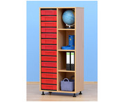 Flexeo® Klassenregal Füßen 14 Boxen 3 Böden 1