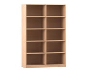 Flexeo® Bibliotheksregal 10 Fächer hoch Breite 126 cm 1
