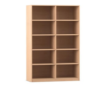 Flexeo® Bibliotheksregal 10 Fächer hoch Breite 126 cm