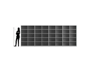Flexeo® Bibliotheksregal 40 Fächer hoch Breite 505 6 cm 3