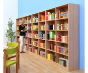 Flexeo® Bibliotheksregal 40 Fächer hoch Breite 505 6 cm 2