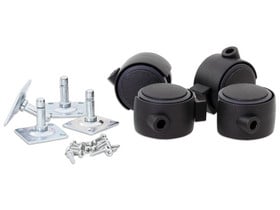 Flexeo® Satz mit 4 Rollen auf Metallplatte inkl. Schrauben