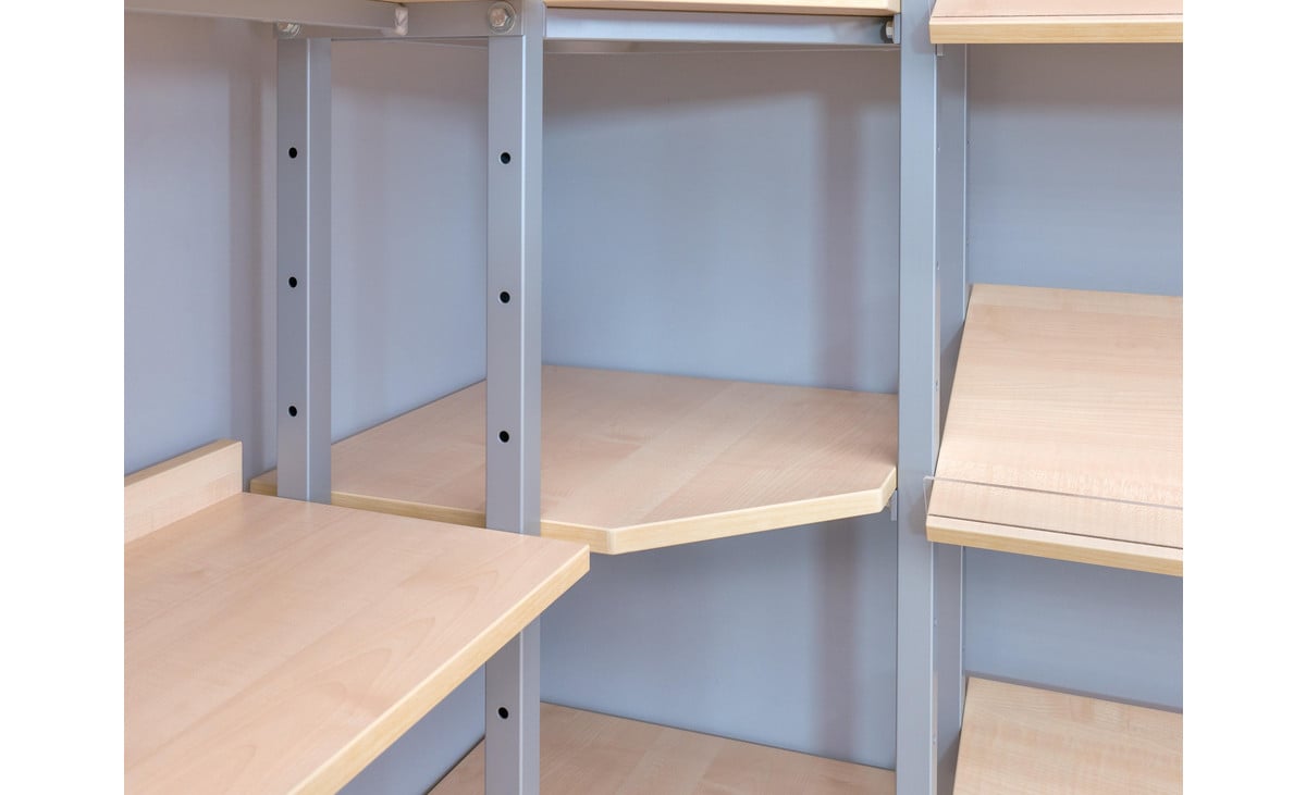 Eckteil für Bücherregal Schule, einseitig