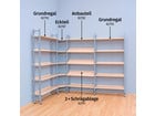 Eckteil für Bücherregal Schule einseitig