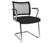 Topstar Besucherstuhl Schwinger mit Netz mit Armlehnen 2er Set 6
