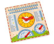 goki Kalendertafel mit Uhr 1