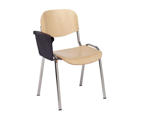 Stuhl mit klappbarer Schreibflaeche aus Kunststoff