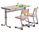 Zweier-Schuelertisch mit C-Fuss hoehenverstellbar 130 x 55 cm-1