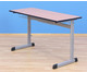 Zweier Schülertisch mit L Fuß höhenverstellbar 130 x 55 cm 2