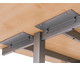 Flexeo® Schreibtisch (Breite 100 cm) mit Anbau und Viertelkreis 5