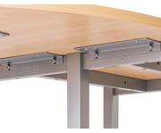Flexeo® Schreibtisch (Breite 120 cm) mit Anbau und Viertelkreis 6