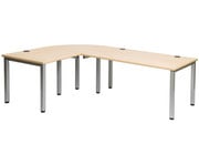 Flexeo® Schreibtisch (Breite 160 cm) mit Anbau und Viertelkreis 1