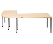 Flexeo® Schreibtisch (Breite 160 cm) mit Anbau und Viertelkreis 5
