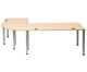 Flexeo® Schreibtisch (Breite 160 cm) mit Anbau und Viertelkreis 5