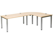 Flexeo® Schreibtisch (Breite 160 cm) mit Anbau und Viertelkreis 4