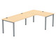 Flexeo® Schreibtisch (Breite 140 cm) mit Anbau 1