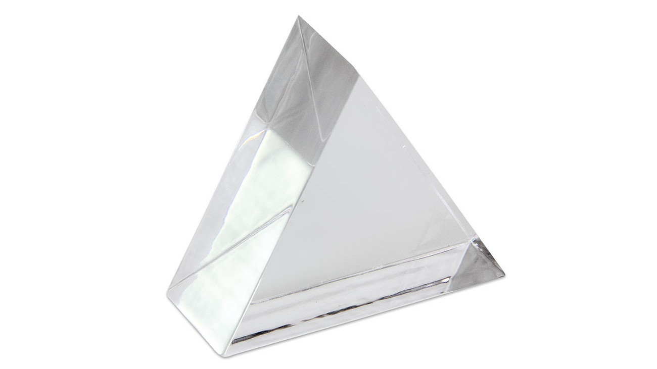 Optisches Dreiecksprisma Glas Dreiecksprisma aus hochwertigem optischem Glas Verwendung für den Unterricht in Physik Lichtspektrum