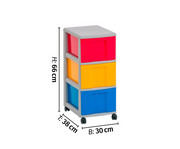Flexeo® Rollcontainer 3 große Boxen 3