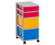 Flexeo® Rollcontainer 2 große und 2 kleine Boxen 5