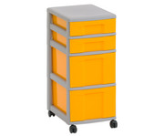 Flexeo® Rollcontainer 2 große und 2 kleine Boxen 6