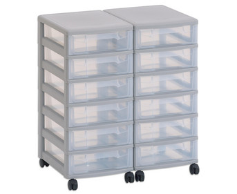 Flexeo® Container System 2 Reihen 12 kleine Boxen
