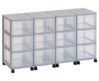 Flexeo® Container System 4 Reihen 12 große Boxen