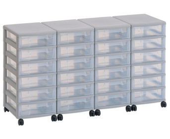 Flexeo® Container System 4 Reihen 24 kleine Boxen