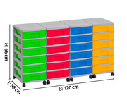Flexeo® Container System 4 Reihen 24 kleine Boxen 3