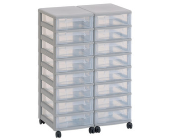 Flexeo® Container System 2 Reihen 16 kleine Boxen