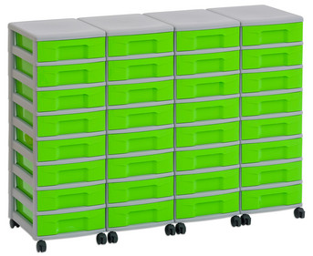 Flexeo® Container System 4 Reihen 32 kleine Boxen