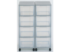 Flexeo® Container-System 2 Reihen, 8 große Boxen